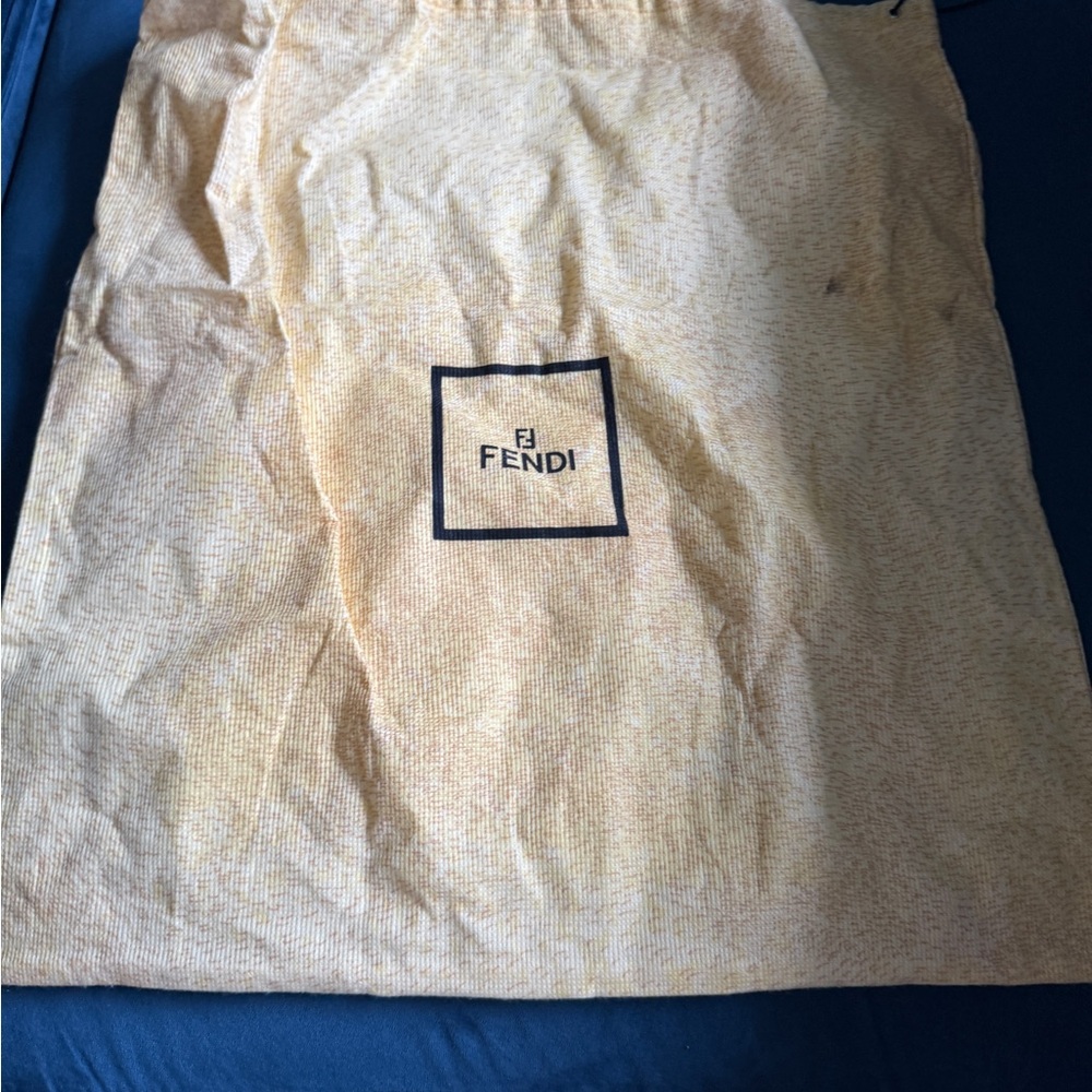 Fendi Tan Fabric Bag with Logo